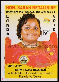 6g022 SARAH NETALISIRE 2-sided printer's test 13x18 Ugandan political campaign 2016 NRM!
