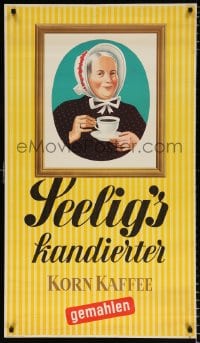 6g110 SEELIG'S KANDIERTER KORN KAFFEE 24x41 German advertising poster 1950s Muller, gemahlen!