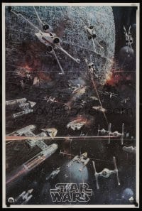 6g091 STAR WARS 22x33 music poster 1977 George Lucas classic sci-fi epic, John Berkey artwork!