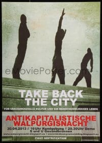 6g501 TAKE BACK THE CITY 17x24 German special poster 2013 Antifa, cool image of protesters!