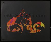 6g047 UNKNOWN ART PRINT signed #45/50 20x24 art print 1974 Four Faces, please help identify artist!