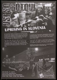 6g519 UPRISING IN SLOVENIA 17x24 German special poster 2012 images from large protests!