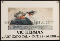 6g245 VIC HERMAN ART EXPO CAL 23x34 museum/art exhibition 1978 wild art, horizontal style!