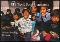6g540 WORLD FOOD PROGRAMME 19x27 special poster 2000 children being fed in Ecuador!