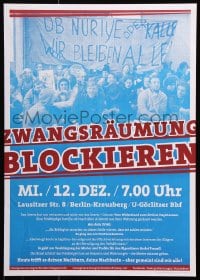 6g547 ZWANGSRAUMUNG BLOCKIEREN 17x24 German special poster 2000s image of a large crowd!