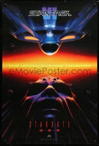 6g923 STAR TREK VI teaser 1sh 1991 William Shatner, Leonard Nimoy, Stardate 12-13-91!