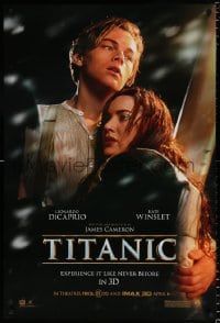 6g952 TITANIC IMAX DS 1sh R2012 Leonardo DiCaprio & Winslet, Cameron, collide with destiny!