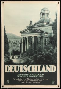 6g121 DEUTSCHLAND Baden-Baden style 20x29 German travel poster 1930s great images from Germany!