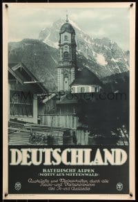 6g122 DEUTSCHLAND Bayerische Alpen Motiv style 20x29 German travel poster 1930s images from Germany!
