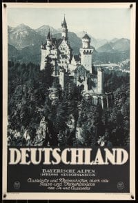 6g123 DEUTSCHLAND Bayerische Alpen Scloss style 20x29 German travel poster 1930s Germany!