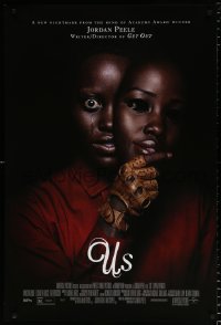 6g978 US DS 1sh 2019 directed by Jordan Peele, creepy image of Lupita Nyong'o with mask!