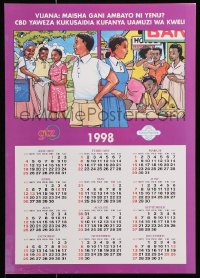 6g013 VIJANA Kenyan calendar 1998 family planning, responsible vs. irresponsible!!