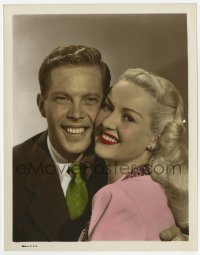 6h048 BETTY GRABLE/DICK HAYMES color 8x10.25 still 1940s wonderful portrait of the Fox stars!