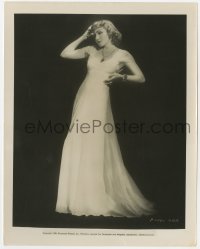 6h161 BLUEBEARD'S EIGHTH WIFE 8x10.25 still 1938 Claudette Colbert modeling a white chiffon gown!