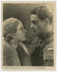 6h163 BODY & SOUL 8x10.25 still 1931 romantic c/u of Elissa Landi & soldier Charles Farrell!