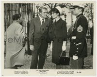 6h214 CHARADE 8x10 still 1963 Cary Grant & Audrey Hepburn outdoors, directed by Stanley Donen