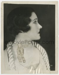 6h235 COAST OF FOLLY 8x10.25 still 1925 profile portrait of pretty Gloria Swanson w/ pearl collar!
