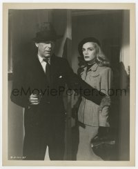 6h261 DEAD RECKONING 8.25x10 still 1947 Humphrey Bogart w/gun makes Lizabeth Scott wait behind him