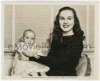 6h264 DEANNA DURBIN 8.25x10 still 1946 posing with her infant daughter Jessica Louise Jackson!