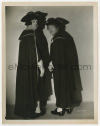 6h275 DEVIL'S BROTHER 8x10.25 still 1933 full-length Laurel & Hardy in robes, Fra Diavolo!