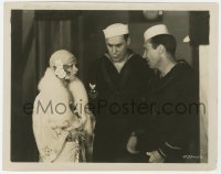 6h338 FLEET'S IN 8x10.25 still 1928 Clara Bow in great outfit & fox fur with sailor James Hall!