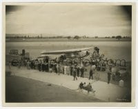 6h339 FLYING DEVILS candid 8x10.25 still 1933 camera crew filming airplane scene at United Airport!