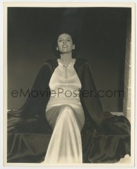 6h359 GALE SONDERGAARD deluxe 8x10 still 1930s wonderful portrait in gown & cloak by Elmer Fryer!
