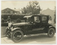 6h366 GEORGE L. COX deluxe 7.5x9.5 still 1920s wonderful image of the director in his cool car!