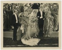 6h391 GOOD NEWS 8x10 still 1930 Stanley Smith & Mary Lawlor getting married on football field!