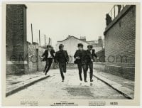 6h411 HARD DAY'S NIGHT 7.75x10.25 still 1964 great image of all four Beatles running down street!
