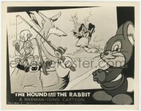 6h429 HOUND & THE RABBIT 8x10 still 1937 Harman-Ising cartoon, cool lobby card image, ultra rare!