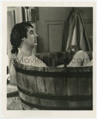 6h434 HOWARDS OF VIRGINIA 8x10 still 1940 colonial Cary Grant taking a bath in giant wooden tub!