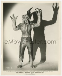 6h445 I MARRIED A MONSTER FROM OUTER SPACE 8.25x10 still 1958 full-length alien with its arms up!