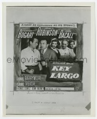 6h514 KEY LARGO 8x10 still 1948 Bogart, Bacall, Robinson, cool image used for 6sh & window card!