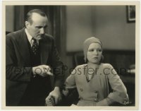 6h517 KICK IN 8x10.25 still 1931 close up of Donald Crisp grabbing worried Clara Bow by the wrist!