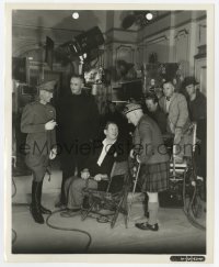 6h541 LANCER SPY candid 8.25x10 still 1937 George Sanders on set with Gregory Ratoff & crew!