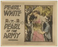 6h721 PEARL OF THE ARMY 8x10 LC 1916 great image of Pearl White in cool dress on title card!