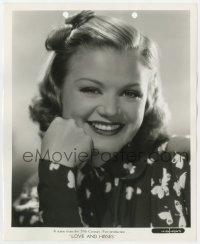 6h570 LOVE & HISSES 8.25x10 still 1937 wonderful smiling portrait of pretty Simone Simon!