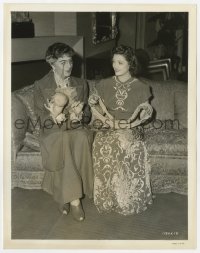 6h572 LOVE CRAZY 8x10.25 candid still 1941 William Powell in drag with Myrna Loy between scenes!