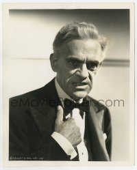 6h598 MAN THEY COULD NOT HANG deluxe 8.25x10 key book still 1939 Boris Karloff grimacing by Schafer!