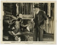6h651 MURDERS IN THE ZOO 8x10.25 still 1933 Charlie Ruggles by Lionel Atwill holding chimpanzee!