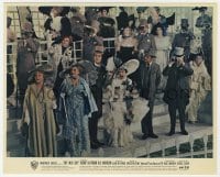 6h066 MY FAIR LADY color 8x10 still 1964 Audrey Hepburn rooting for her horse at the races!