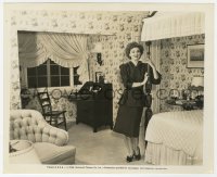 6h659 MYRNA LOY 8.25x10 still 1946 full-length standing by bed in her bedroom at home!