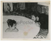6h672 NERO'S MISTRESS 7.25x9 news photo 1962 sexy naked Brigitte Bardot in bubble bath by Sordi!