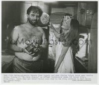 6h754 RAIN PEOPLE candid 8x9.25 still 1969 director Francis Ford Coppola shirtless w/Shirley Knight!