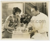 6h767 RED HAIR 8x10.25 still 1928 close up of sexy Clara Bow & Lane Chandler in barber shop!