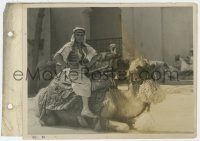 6h841 SON OF THE SHEIK 8x12 key book still 1926 great portrait of Rudolph Valentino on camel!