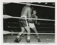 6h846 SQUARE JUNGLE 8x10 key book still 1956 boxer Tony Curtis gives finishing blows in the ring!
