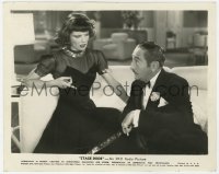 6h847 STAGE DOOR 8x10 still 1937 puzzled Katharine Hepburn pointing down at Adolphe Menjou!