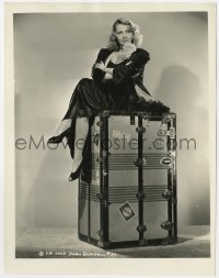 6h889 THERE'S ALWAYS A WOMAN 8x10 key book still 1938 Joan Blondell on huge trunk by A.L. Schafer!